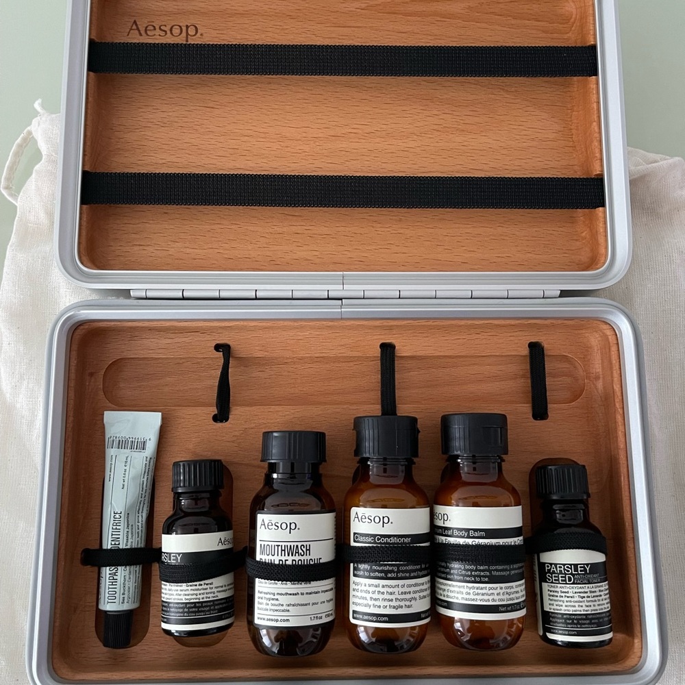 Rimowa x Aesop travel skincare collab